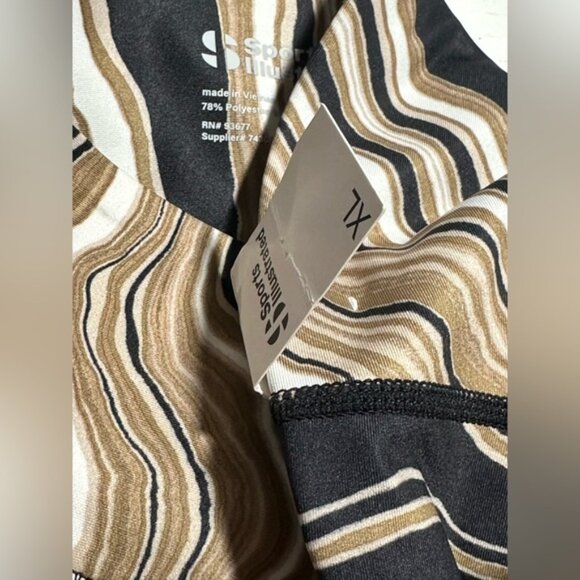 Sports Illustrated Black Brown Beige Women’s Leggings Workout Walking Run New XL - Picture 12 of 13